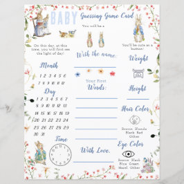 Wildblomman Peter, Rabbit Baby Shower-spelet