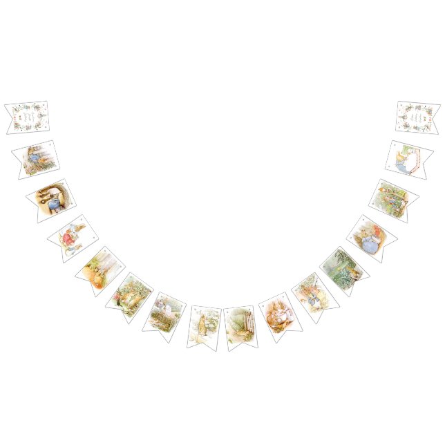 Wildblomman Peter, Rabbit Birthday bunting Vimplar (Alla)