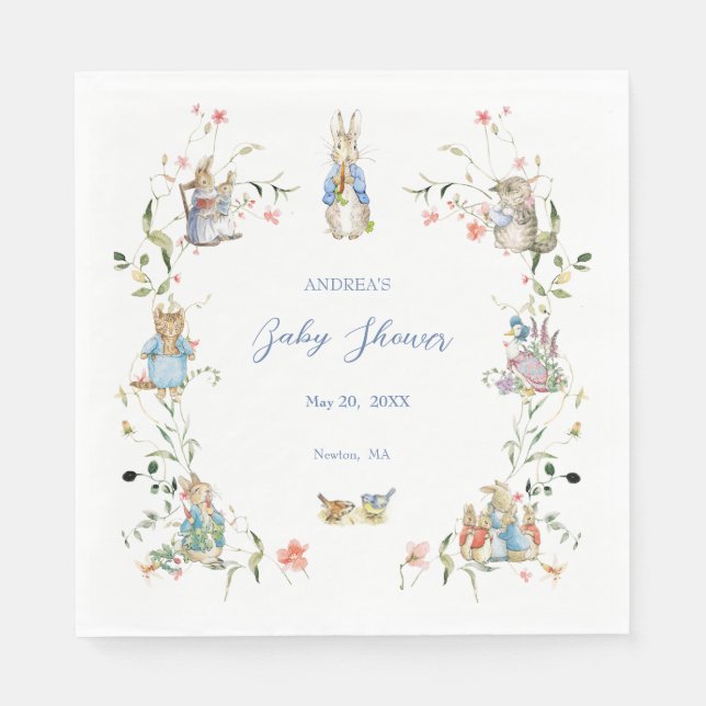 Wildblomman Peter Rabbit Pappersservett (Framsidan)