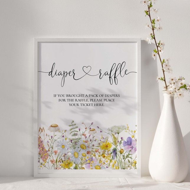 Wildblommans babyskor Diaper Raffle Poster (Skapare uppladdad)