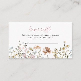Wildblommans babyskor Diaper Raffle Tilläggskort