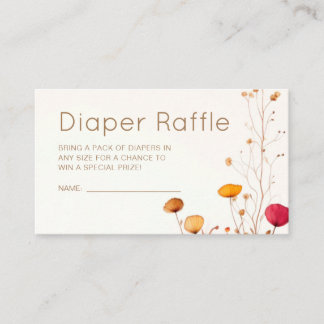 Wildblommans babyskor Diaper Raffle Tilläggskort