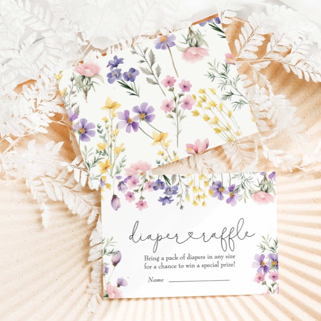 Wildblommans babyskor Diaper Raffle Tilläggskort (Skapare uppladdad)