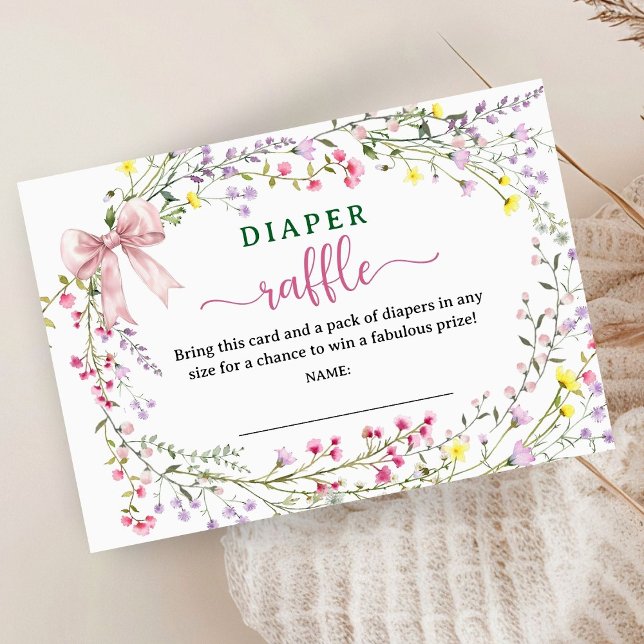 Wildblommans babyskor Diaper Raffle Tilläggskort (Skapare uppladdad)