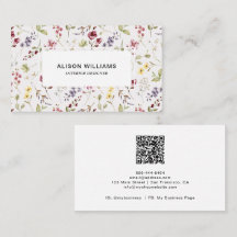 Wildblommans QR-kod Vår Flower Mönster
