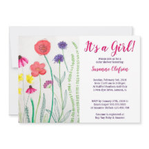 Wildblommans vattenfärgsbabyskor