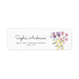 WildblommBaby Shower Adress Returadress Etikett