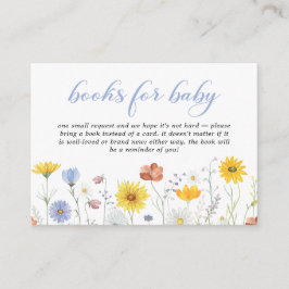 WildblommBaby Shower Bokar för Baby Tilläggskort