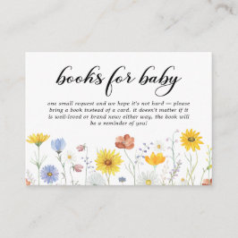 WildblommBaby Shower Bokar för Baby Tilläggskort