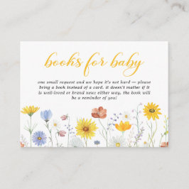WildblommBaby Shower Bokar för Baby Tilläggskort