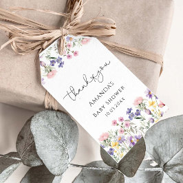 WildblommBaby Shower Tack Presentetikett