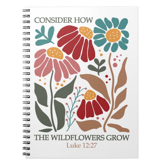 WildblommBible Verse Anteckningsbok (Framsidan)
