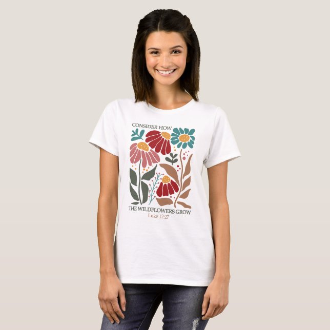 WildblommBible Verse T Shirt (Hel framsida)