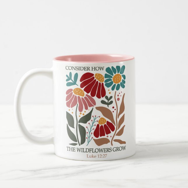 WildblommBible Verse Två-Tonad Mugg (Vänster)