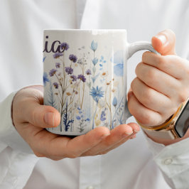 🌸 🎨 WildblommBliss Watercolor 🌼 🍃 Kaffemugg