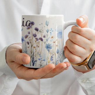 🌸 🎨 WildblommBliss Watercolor 🌼 🍃 Kaffemugg