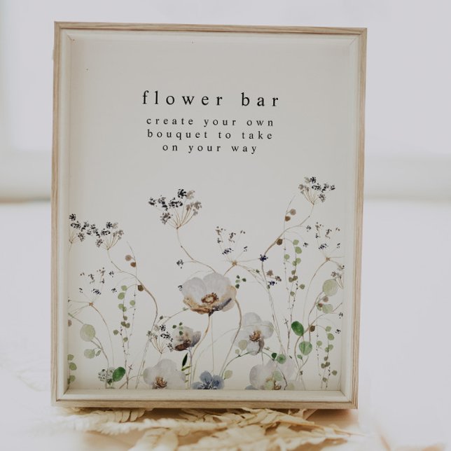 Wildblommblommor Pub Flower Station-tecken Poster (Skapare uppladdad)