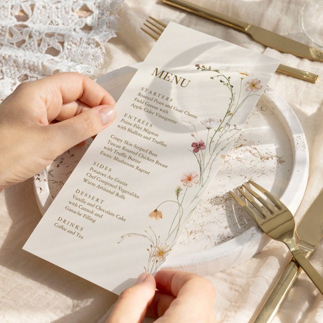 WildblommBoho | Botaniskt menu Meny (Skapare uppladdad)
