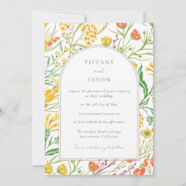 WildblommBoho Bröllop Inbjudningar