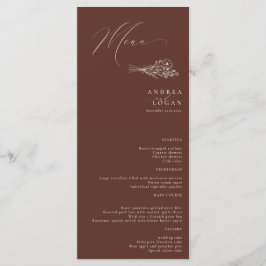 WildblommBoho Chic Bröllop Meny