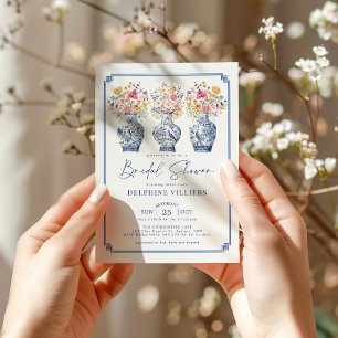 WildblommChinoiserie Ginger Burk Möhippa Inbjudningar
