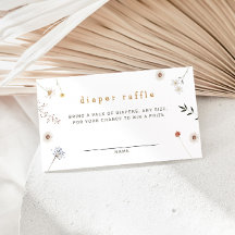 Wildblomme Blommigt Diaper Raffle