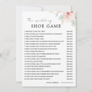 Wildblomme Bröllop Shoe Gam Template Inbjudningar