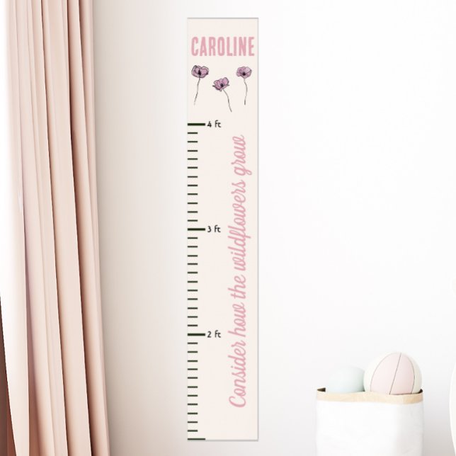 Wildblomme Christian Quote Girls tillväxtdiagram Poster (Skapare uppladdad)