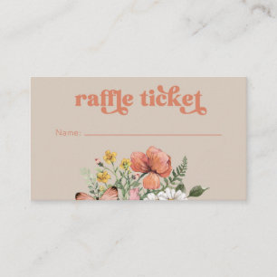 Wildblomme Diaper Raffle Biljett Tilläggskort
