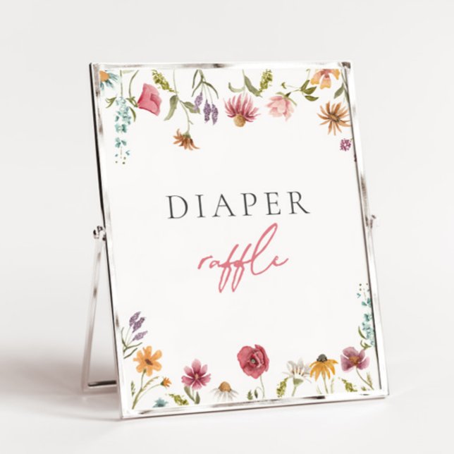 Wildblomme Diaper Raffle Sign (Skapare uppladdad)