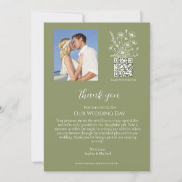 Wildblomme Elegance-Bröllop Tack- Inbjudningar