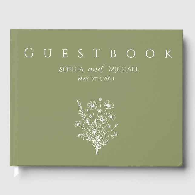 Wildblomme Elegance-Guest Bok (Framsida)