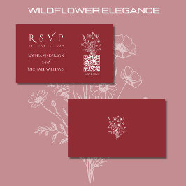 Wildblomme Elegance-OSA-QR-kod Visitkort