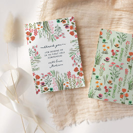Wildblomme First Heliga Communion Tack Kort