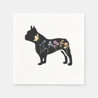 Wildblomme Fransk Bulldog Pappersservett