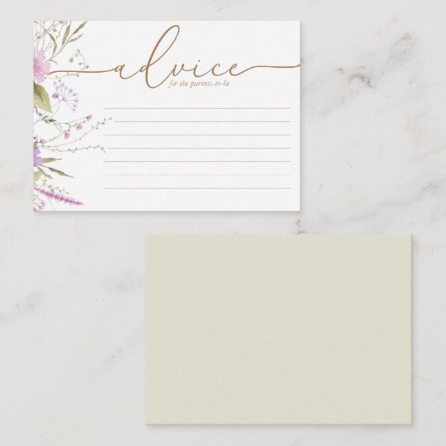 Wildblomme Meadow | Adapter för babyvisningsprogra Rådkort (Fram/baksida)