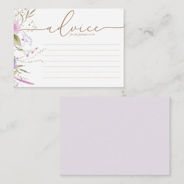 Wildblomme Meadow | Adapter för babyvisningsprogra Rådkort (Fram/baksida)