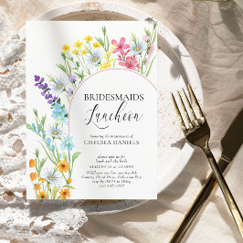 Wildblomme Meadow Arch Bridesmaids Luncheon Inbjudningar