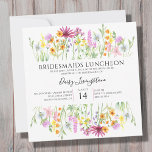 Wildblomme Meadow Bridesmaids Luncheon Inbjudningar<br><div class="desc">Wildblomma Bridesmaids Luncheon-inbjudan. I den här söten har vildblomskonstruktionen delikata ängsblommor i rosans orange och gult. Feminin trendig brunch med briden inbjudan med elegant typografi. Bläddra i min butik och i samlingen Wildblomsverktyg om du vill ha alternativ stilar och matchande objekt.</div>
