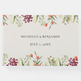 Wildblomme Meadow Ecru Bröllop Gästböcker