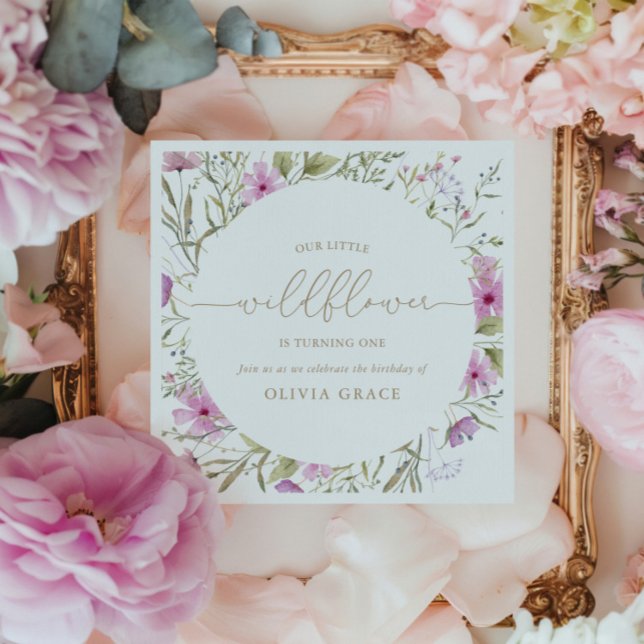 Wildblomme Meadow | Första Födelsedagsfesten Pappersservett (Skapare uppladdad)