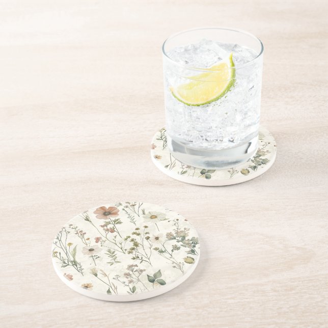 Wildblomme Meadow Sandstone Underlägg (Sidan)