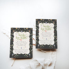 Wildblomme Modern Neutralt Baby Shower Bokar Tilläggskort