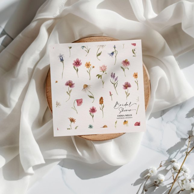 Wildblomme Möhippa Napkins Pappersservett (Skapare uppladdad)