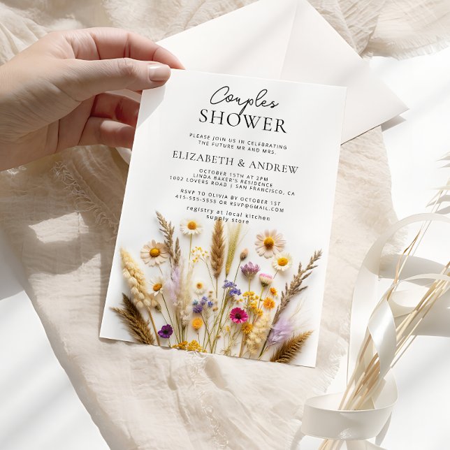 Wildblomme Par Shower Inbjudningar (Skapare uppladdad)