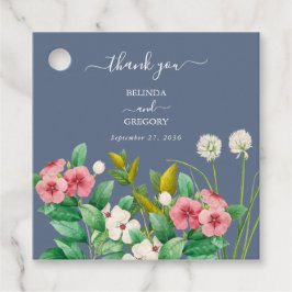 Wildblomme Periwinkle Dusty Blue Bröllop Gåvor Etiketter