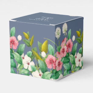 Wildblomme Periwinkle Dusty Blue Bröllop Presentaskar