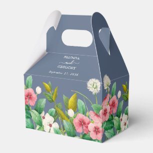Wildblomme Periwinkle Dusty Blue Bröllop Presentaskar