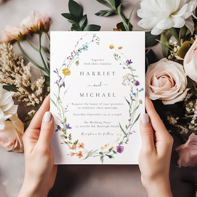 Wildblomme Wandan Bröllop Inbjudningar (Skapare uppladdad)