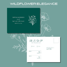 Wildblommelegance-OSA-Bröllop-vykort Vykort